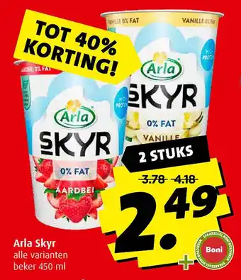 Boni Arla skyr aanbieding