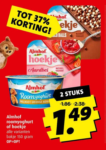 Boni Almhof roomyoghurt of hoekje aanbieding