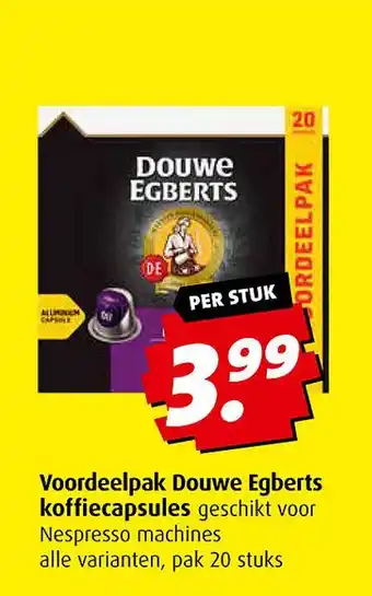 Boni Voordeelpak douwe egberts koffiecapsules aanbieding