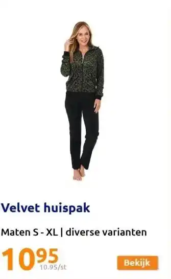 Action Velvet huispak aanbieding