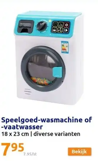 Action Speelgoed-wasmachine of -vaatwasser aanbieding