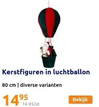 Action Kerstfiguren in luchtballon aanbieding