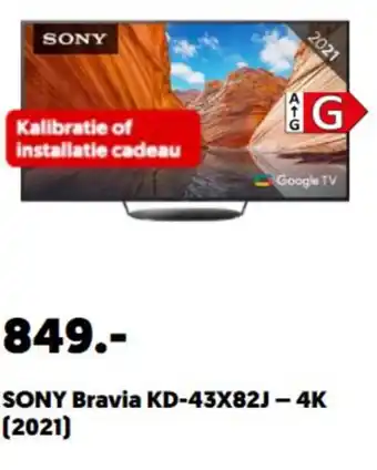 MediaMarkt Sony bravia kd-43x82j - 4k (2021) aanbieding