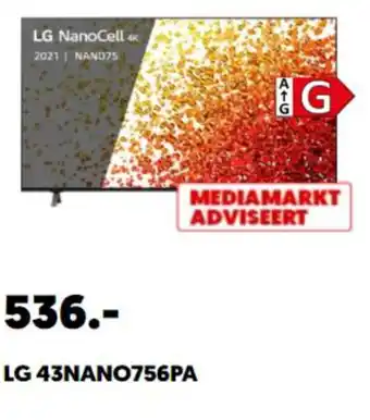 MediaMarkt Lg 43nano756pa aanbieding