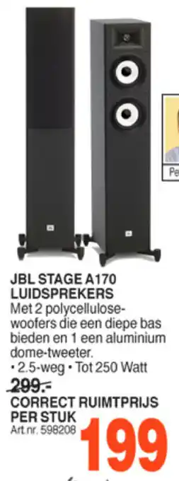 Correct JBL Stage luidspeakers | A170 aanbieding