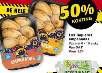 Hoogvliet Los taqueros empanads 6-10 stuks aanbieding