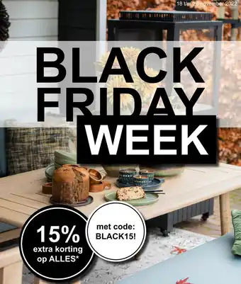 Tuinmeubelland Black friday week aanbieding