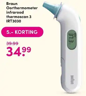 DA Braun Oorthermometer | IRT 3030 aanbieding