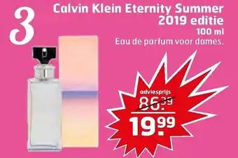 Trekpleister Calvin Klein Eternity Summer 2019 edp 100ml aanbieding