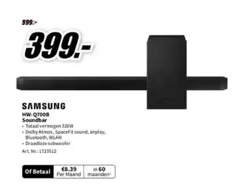 MediaMarkt Samsung hw-q700b soundbar aanbieding