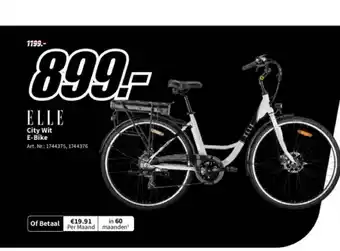 MediaMarkt Elle city wit e-bike aanbieding