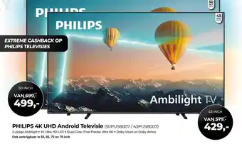 EP Beerepoot Philips 4k uhd android televisie (50pus8007/43pus8007) aanbieding