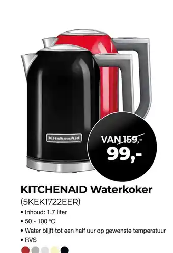 EP Beerepoot Kitchenaid waterkoker (5kek1722eer) aanbieding