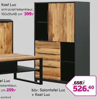 Leen Bakker Kast Luc 150x91x48cm aanbieding