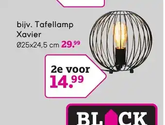 Leen Bakker Tafellamp Xavier 25 x 24,5 cm aanbieding