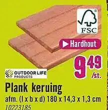 Hornbach Plank Keruing 180 X 14.3 X 1.3 Cm aanbieding