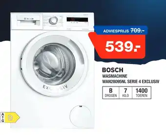 Electroworld Bosch wasmachine wan28095nl serie 4 exclusiv aanbieding