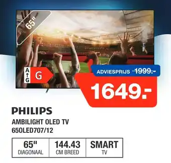 Electroworld Philips ambilight oled tv 650led707/12 aanbieding