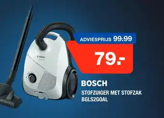 Electroworld Bosch stofzuiger met stofzak bgls2goal aanbieding