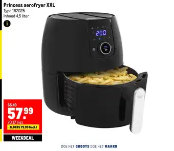 Makro Princess aerofryer xxl aanbieding