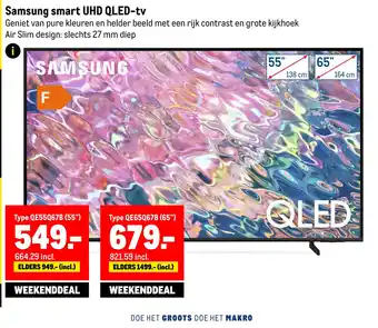 Makro Samsung smart uhd qled-tv aanbieding