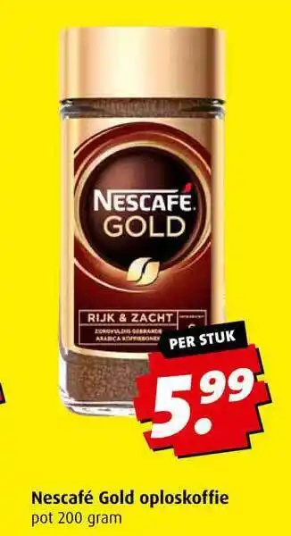 Boni Nescafe gold oploskoffie aanbieding