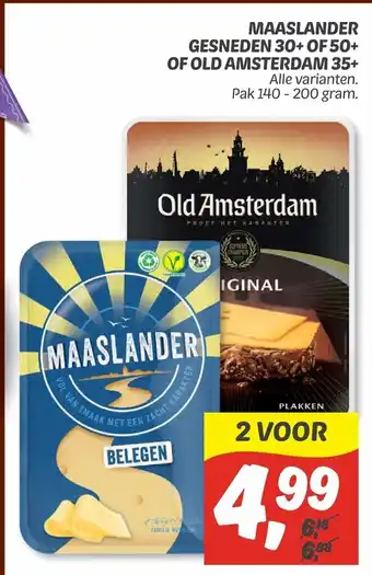 Dekamarkt Maaslander gesneden 30+ of 50+ of Old Amsterdam 35+ aanbieding