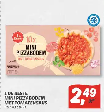 Dekamarkt 1 de beste mini pizzabodem met tomatensaus 10 stuks aanbieding