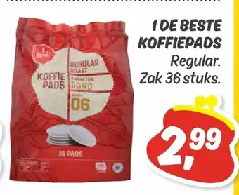 Dekamarkt 1 de beste koffiepads regular aanbieding