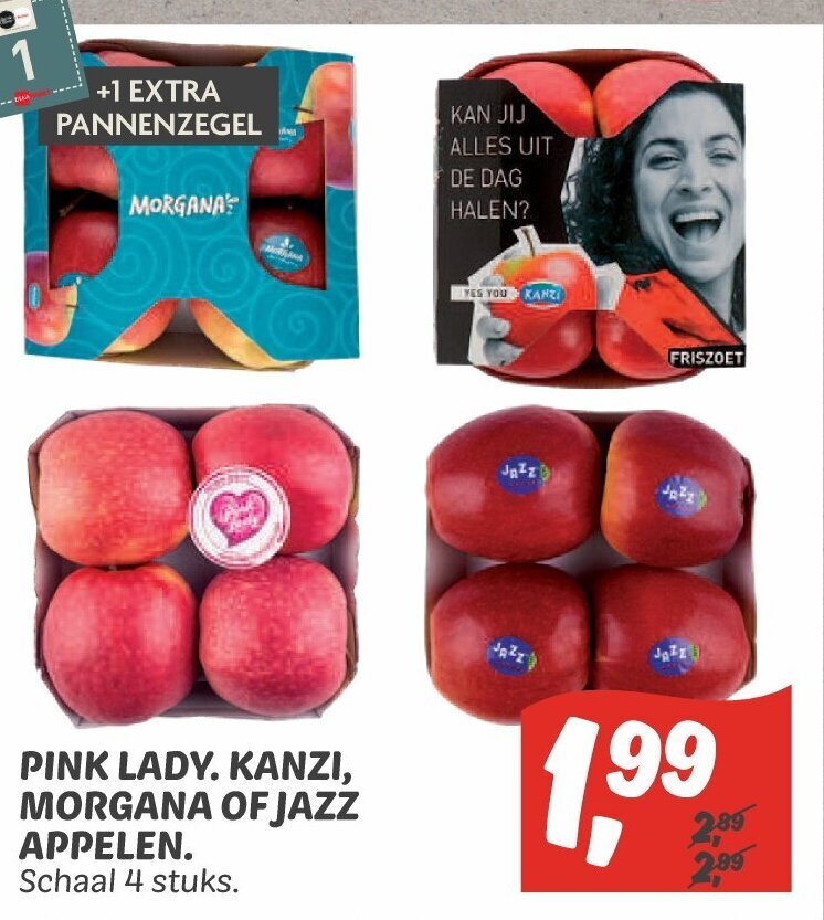 Pink Lady. kanzi, of jazz appelen aanbieding bij Dekamarkt