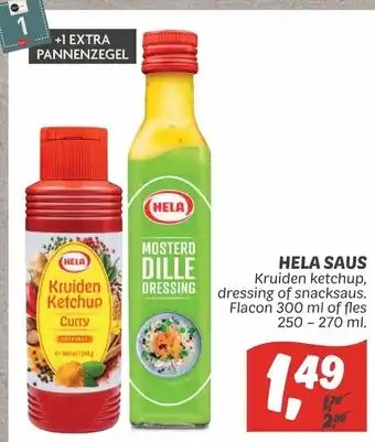 Dekamarkt Hela saus kruiden ketchup 300ML aanbieding