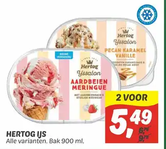 Dekamarkt Hertog Ijs 900ml aanbieding