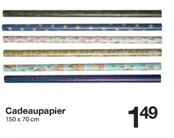 Zeeman Cadeaupapier 150 x 70cm aanbieding