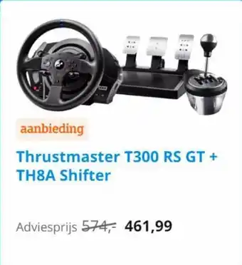 Coolblue Thrustmaster T300 RS GT + TH8A shifter aanbieding