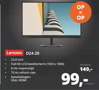 Paradigit Lenovo D24-20 aanbieding