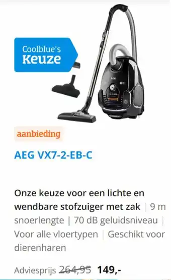 Coolblue AEG VX7-2-EB-C aanbieding