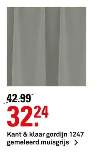 Karwei Kant & Klaar Gordijn 1247 Gemeleerd Muisgrijs aanbieding