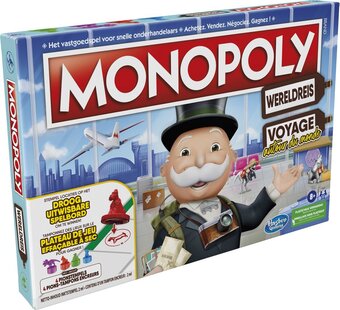 Bol.com Monopoly wereldreis - bordspel (belgische editie nl+fr) aanbieding