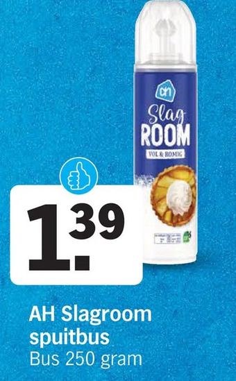 Albert Heijn Ah slagroom spuitbus aanbieding