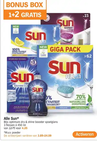 Albert Heijn Alle sun* aanbieding