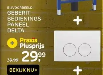 Praxis Geberit bedienings-paneel delta aanbieding