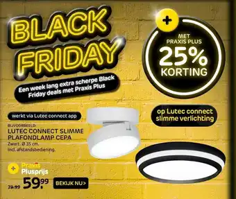 Praxis Lutec connect slimme plafondlamp cepa 35CM aanbieding