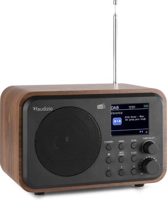 Bol.com Dab radio met bluetooth - audizio milan - dab radio retro met accu en fm radio - hout aanbieding
