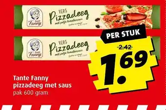 Boni Tante Fanny Pizzadeeg Met Saus 600 gram aanbieding