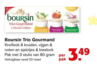 Hoogvliet Boursin Trio Gourmand 80 gram aanbieding