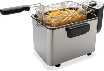 Bol.com Brabantia bbek1130 frituurpan - friteuse - 4 liter - 2200 watt - rvs aanbieding