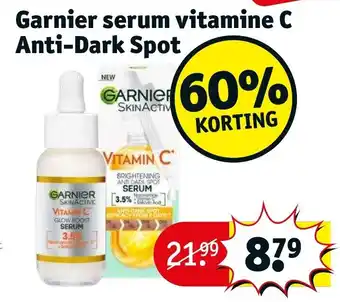 Kruidvat Garnier serum vitamine C Anti-Dark Spot aanbieding