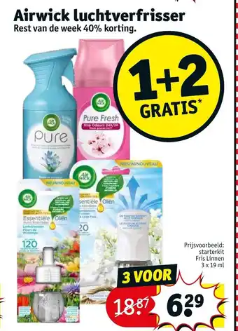 Kruidvat Airwick luchtverfrisser 1+2 gratis aanbieding