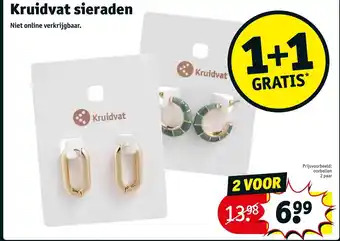 Kruidvat sieraden 1+1 gratis aanbieding