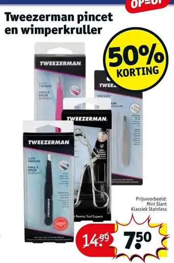 Kruidvat Tweezerman pincet en wimperkruller aanbieding